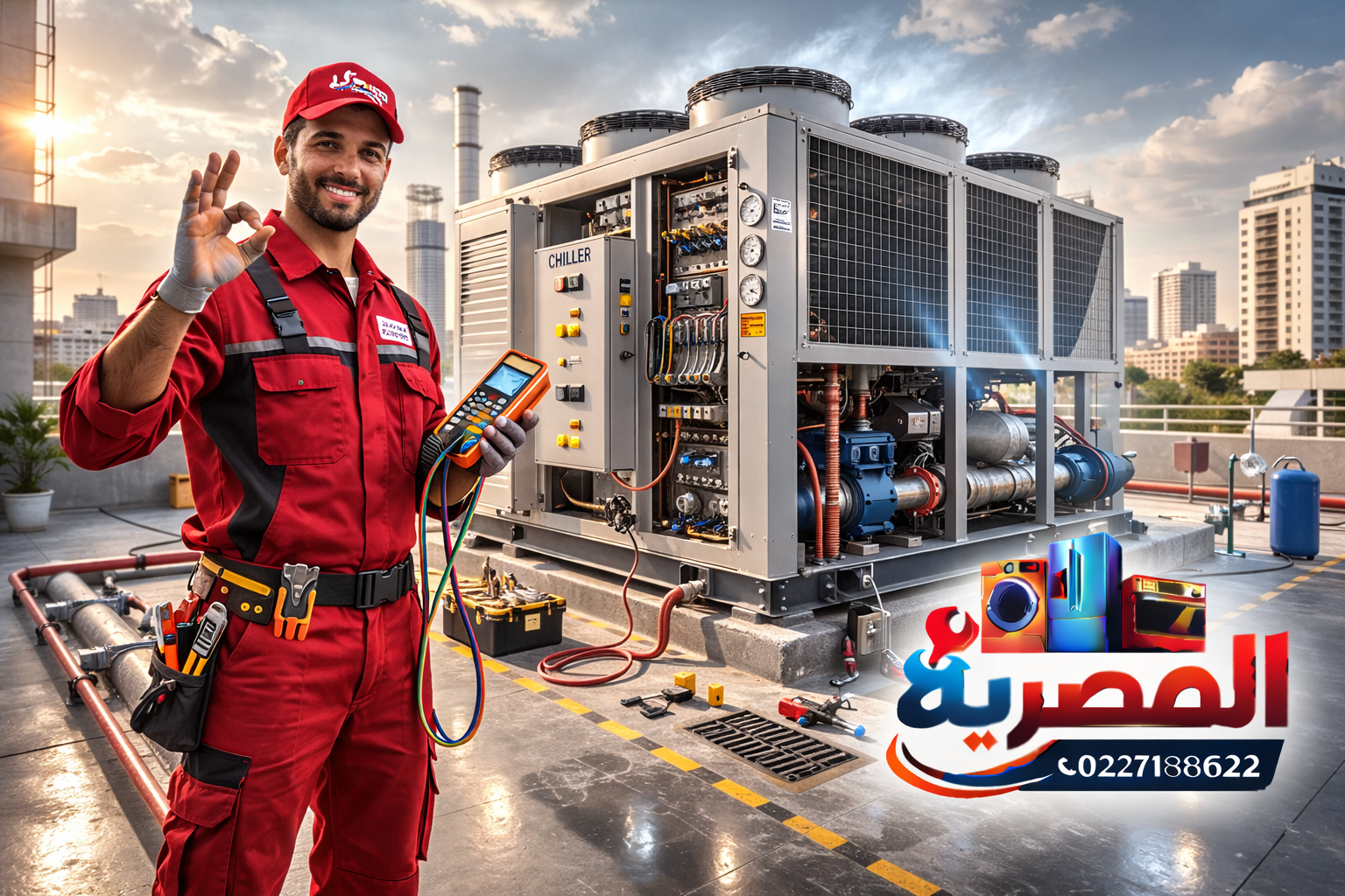 صيانة شيلر تبريد مركزي 0155900242