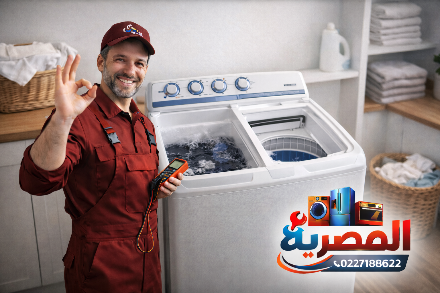 صيانة غسالة نص اتوماتيك 01559002420